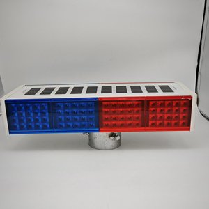 Luce di Segnalazione LED Lampeggiante, Luci Stroboscopiche di Emergenza Solari, Faro di Avvertimento <span class=keywords><strong>Rosso</strong></span> e <span class=keywords><strong>Blu</strong></span> per Sicurezza Stradale - Product Image 1