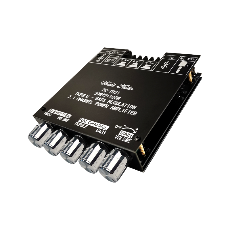 WUZHI Audio ZK-TB21 2.1 Channel BT Speaker Amplifier Module, 50W*2