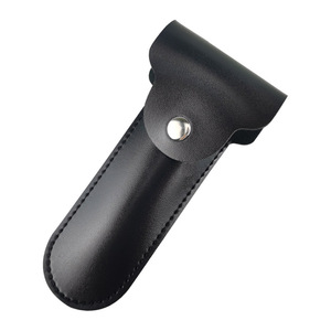 Luxury Custom Design Travel Portable Pu Leather Travel Razor Case Razor Saftey Bag Cover Shaving <b>Pouch</b> Holder <b>for</b> <b>Men</b> - Product Image 3