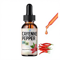Gouttes d'extrait de poivre de Cayenne Halal biologique Ausreson compléments santé gouttes de poivre de Cayenne liquide