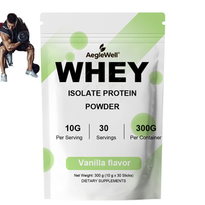 Aeglewell OEM/ODM Pré-entraînement : Poudre de protéines isolées de lactosérum saveur vanille pour la croissance et la récupération musculaire, favorise le développement et la maintenue des muscles - Product Image 1
