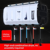 Kit Combiné Plug-and-Play pour Lavage et Détailing Automobile : Équipement de Lavage de Voiture Automatique avec Enrouleur de Tuyau Électrique et Tambours à Mousse Haute Pression 100W