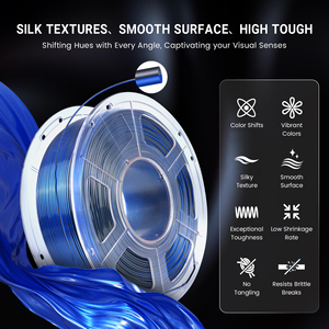Filament d'imprimante 3D 1,75 mm 1 kg, filament PLA à changement de couleur progressif en trois couleurs, filament à texture soyeuse - Product Image 4