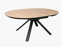 Ensemble de table à manger ovale moderne extensible et personnalisable avec pieds en métal