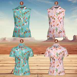 Fabricants de vêtements de golf anti-humidité Débardeurs de tennis légers pour femmes Chemises de golf polo sans manches de sport avec bouton - Product Image 4