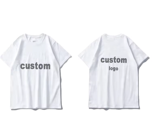 เสื้อยืดโอเวอร์ไซส์ผู้ชาย ผ้าฝ้าย แขนสั้น คอกลม ลำลอง พิมพ์ลายตัวอักษร ด้านหน้ามีโลโก้ ความยาวปกติ ผ้าเจอร์ซีย์ถัก - Product Image 3