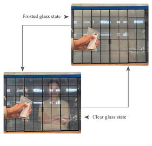 リモートコントロール切り替え可能プライバシースマートガラスドアセンサー自動ドア内部アルミフレーム自動ガラススライドドア - Product Image 4