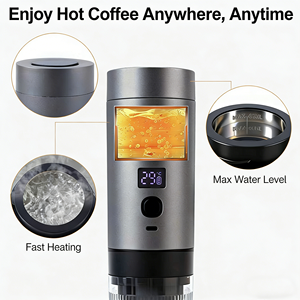 Cafetera Espresso Portátil con Pantalla Electrónica, Medidor, Extracción de Café en Polvo y Cápsulas, Acero Inoxidable con Función de Calentamiento - Product Image 2