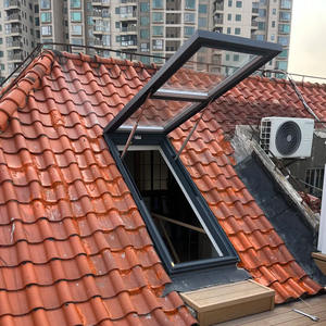 Ventana abatible de aluminio con rotura de puente térmico y doble acristalamiento para techos de villas, cocinas, bares y claraboyas - Product Image 3