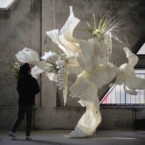 Nhân tạo trừu tượng tác phẩm nghệ thuật lớn vải trang trí cài đặt vải trang trí sơn cho khách sạn trang trí đám cưới - Product Image 2