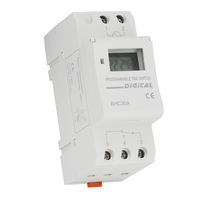 Nouveau type Din Rail 2 fils hebdomadaire 7 jours Programmable interrupteur de temps numérique relais minuterie contrôle AC 220V 230V 12V 24V 48V 16A 30A