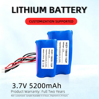Sertifikasi KC HIZY Grosir Baterai Lithium-ion Isi Ulang 18650 3.7V 5200mAh 500 Siklus untuk Peralatan Listrik