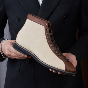 Botas <span class=keywords><strong>Chelsea</strong></span> de Moda para Hombre, Botas de Tobillo Hechas a Mano con Cuero Genuino, Zapatos Derby Transpirables, Botas Clásicas de Caña Alta - Product Image 6