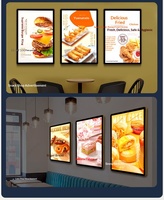 Boîte à lumière LED en verre trempé personnalisée, panneau publicitaire mural éclairé pour magasin de détail