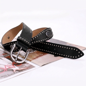 <span class=keywords><strong>Ceinture</strong></span> en cuir cloutée noire pour <span class=keywords><strong>femme</strong></span>, style western, boucle <span class=keywords><strong>argent</strong></span>ée, multicolore, vente en gros OEM ODM, certifiée REACH - Product Image 4