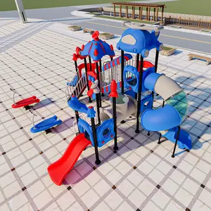 Playground de plástico para crianças, castelo ao ar livre, brinquedo da moda, playground ao ar livre, conjunto de brinquedos para crianças