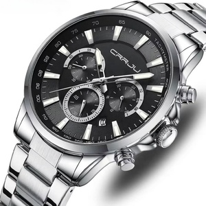 <b>Wholesale</b> New Men's Classic Luminous Waterproof Quartz <b>Watch</b> Alloy Case Stainless Steel Band Premium Wristwatch - Product Image 2