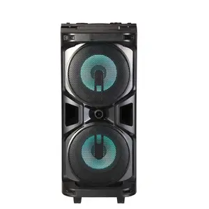 Speaker Luar Ruangan Trolley Mobile, Super Bass PA 15 Speaker dengan Baterai Tanam