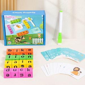 Bloques de Letras del Alfabeto de Madera para Preescolar y Juegos de Fonetización, Números, Juguetes de Aprendizaje de Palabras CVC - Product Image 2