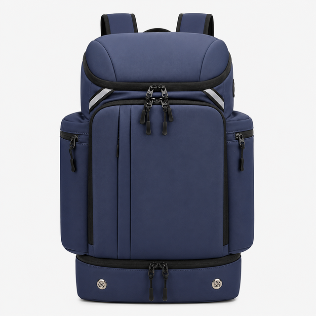 Men's Water Resistant Polyester Laptop Backpack Large Capacity Business Travel Backpack for Commuting Office Work