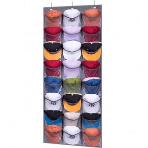 Custom 24 Pocket Over the Door <b>Baseball</b> Hat Organizer With PVC Pockets - Product Image 1