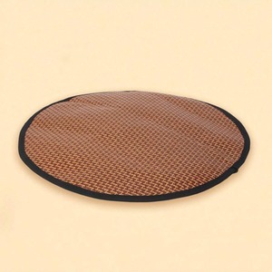 Cat Sleeping Mat Round Grey Fabric Pet Bed Small Medium Size For Cat Summer <b>Cooling</b> <b>Pad</b> - Product Image 4