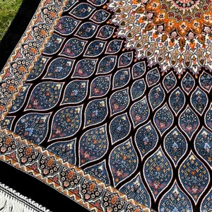 Tapis d'entrée en modal tissé à la machine avec pompons, motif Mandala <span class=keywords><strong>bleu</strong></span> <span class=keywords><strong>marine</strong></span>, pour salon, 50*80cm, commande en gros - Product Image 4
