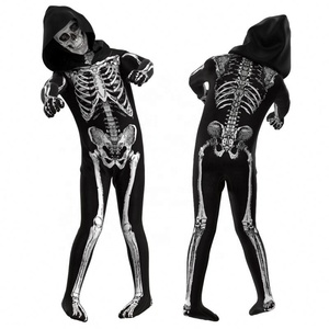 Disfraz de Halloween de Esqueleto Terrorífico Unisex, Trajes de Espectáculo para Adultos, Conjuntos de Ropa Superior para Niños, Venta al por Mayor, ¡Gran Demanda! - Product Image 1