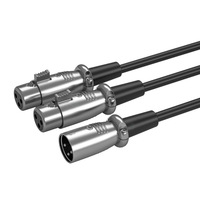 Câble audio XLR mâle-femelle avec conducteur en cuivre sans oxygène pour amplificateur, mixeur, extension MP3