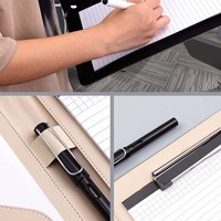 Carpeta de presentación de negocios de cuero PU A4 personalizada Carpeta de papel de oficina CARPETA DE RELIEVE impermeable