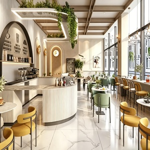 Cafe Bakery Kiosk Coffee Shop Showcase Furniture Full Room Customization Interior design display cabinet coffee store decoration - Product Image 3