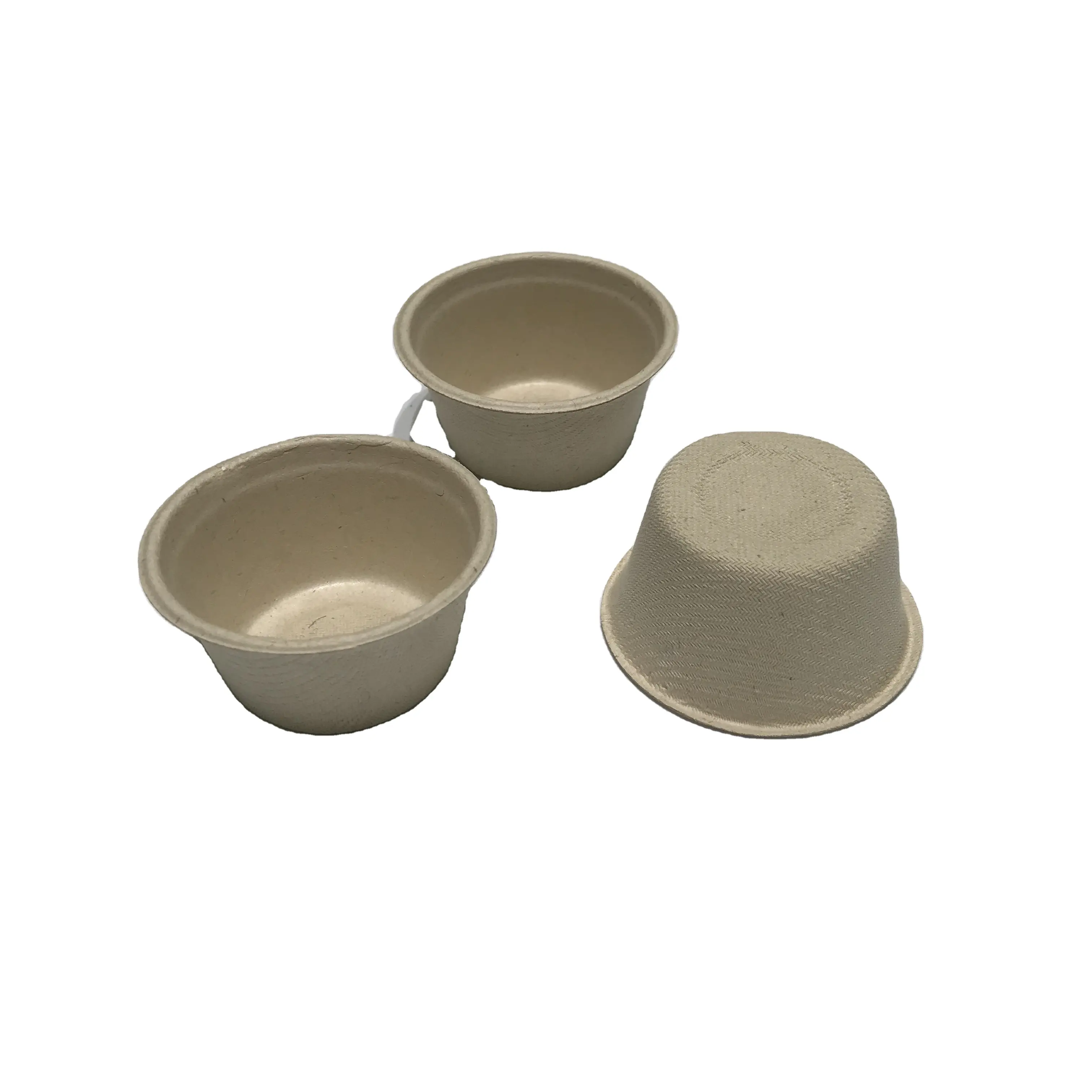 Tazas biodegradables para porciones de paja de trigo, 2 oz, cápsulas de tiro, condimentos, contenedores de salsa