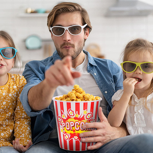 Tùy Chỉnh Bán Buôn Retro Phong Cách Bỏng Ngô Hộp Nhựa Bỏng Ngô Container Tái Sử Dụng Bỏng Ngô Bát - Product Image 5