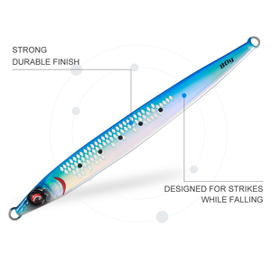 Leurre de pêche en métal Jigging <span class=keywords><strong>Pro</strong></span> 40g 60g 80g 100g avec revêtement UV pour pêche en eau salée, leurre de pêche à la ligne rapide - Product Image 3