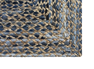 Alfombra Trenzada de Yute y Denim, Alfombra de Yute, Alfombra de Denim, Alfombra Trenzada de Denim Natural, Alfombra Fusión de Yute y Denim, Denim Ecológico y Yute - Product Image 3