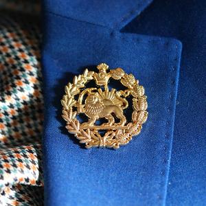 Broche de León y Sol, Pin del <span class=keywords><strong>Imperio</strong></span> <span class=keywords><strong>Persa</strong></span> Dorado, Símbolo 3D Impreso de Shir O Khorshid, Emblema del Patrimonio de la Antigua Irán, Pin de Solapa - Product Image 2