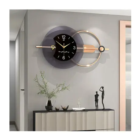 New Home Decoration Pendulum Simple Mechanical Metal Acrylic Sun Shape Net Red Art Wall Clock