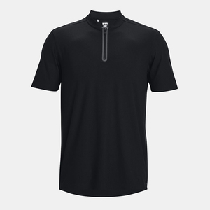 Chemises polo de golf pour hommes de haute qualité personnalisées, noires, avec fermeture éclair, col zippé, t-shirts polo tendance pour hommes - Product Image 3