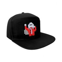 Les chapeaux LED brillent dans le noir et allument les messages défilants Casquettes et chapeaux LED Publicité événementielle APP Chapeaux de fête LED programmables