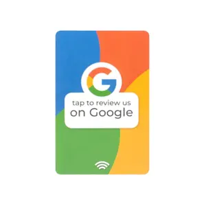 Custom Programmable LOGO URL QR Code Printable RFID Ntag215 Ntag213 Ntag216 NFC Business Card Review Us On Google Cards
