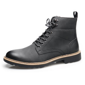 Zapatos de Hombre Personalizados, Botas de Seguridad con Punta Redonda de Cuero, Botas Casuales de Cuero Genuino de Calidad para Hombre, Botas de Moda Masculinas - Product Image 1