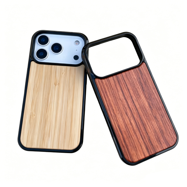 Customized Design Wood TPU Cell Phone case for iPhone 17 16 15 Pro Max Real Natural Wooden Bamboo 17 Pro Phone Cover