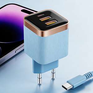 Nouveaux produits Chargeur intelligent Écran AI PD3.0 2C1A Ports Chargeurs portables 65w charge super rapide chargeur mural USB type C - Product Image 1