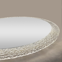 Miroir de Coiffeuse LED Style Moderne Blanc, Miroir de Maquillage Encadré en Acrylique, Idéal pour Salons de Beauté et Résidences