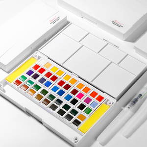 Tavolozza di pittura <span class=keywords><strong>ad</strong></span> <span class=keywords><strong>acquerello</strong></span> con disegno <span class=keywords><strong>ad</strong></span> <span class=keywords><strong>acqua</strong></span> solida di disegno superiore con penna <span class=keywords><strong>ad</strong></span> <span class=keywords><strong>acqua</strong></span> per studente artista adulto - Product Image 3