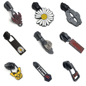 Poignées zippées en or plaqué de haute qualité Nom de marque personnalisé Logo en métal Extracteur de fermeture éclair pour vêtements/sac - Product Image 6