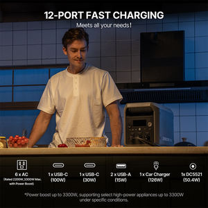 लाइफ 4 लिथियम बैटरी पीने योग्य बिजली स्टेशन उच्च क्षमता 2000 2048wh होम सोलर एनर्जी सिस्टम - Product Image 3