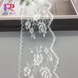 Adorno de encaje de nailon no elástico de 7cm, encaje decorativo con borde de corte suave para vestidos de novia, guantes, juguetes, <span class=keywords><strong>mosquiteras</strong></span>, dobladillo de falda - Product Image 1