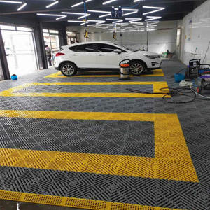 Tapis de sol d'épissure de salle de lavage de voiture en PVC haute résistance bon marché Carrelage de garage à emboîtement en plastique Pp - Product Image 4