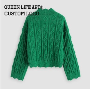 Set maglione con logo personalizzabile per donna autunno e inverno autunno maglione scozzese set maglione casual da donna <span class=keywords><strong>su</strong></span> - Product Image 2